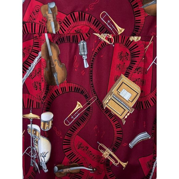 Paradise Found Mens Vintage Hawaiian Button Up Shirt Large Pocket Jazz Music USA - Picture 6 of 8